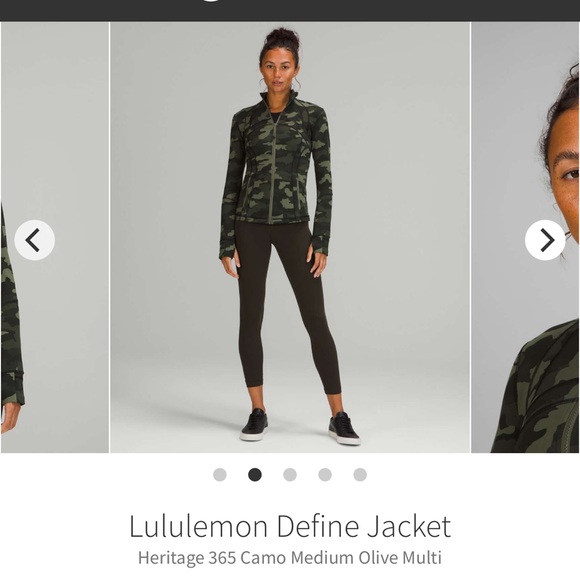 NEW  Lululemon Define Jacket Heritage 365 Camo Medium Olive Multi - Picture 4 of 7